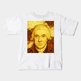 James Watt Golden Portrait | James Watt Artwork 9 Kids T-Shirt